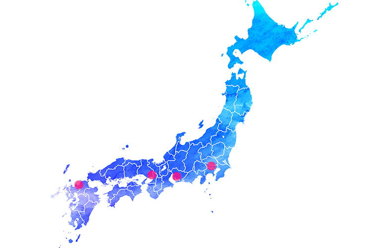 全国施工対応可能　施工対応エリア